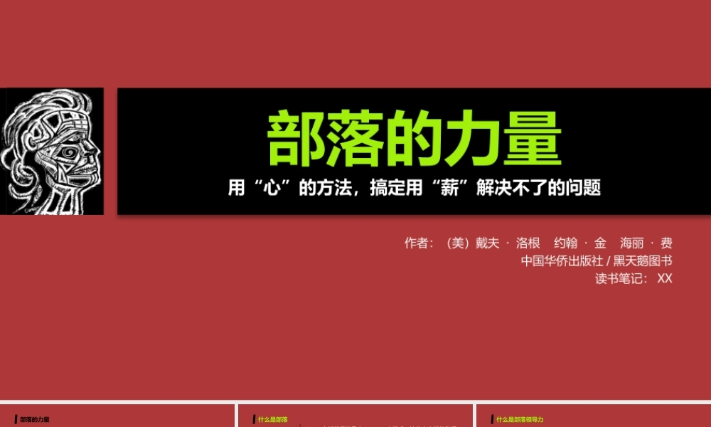 《部落的力量》读书笔记PPT作品.pptx