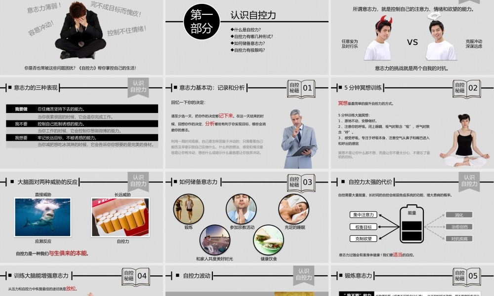 《自控力》读书笔记作品简介名著导读PPT模板.pptx