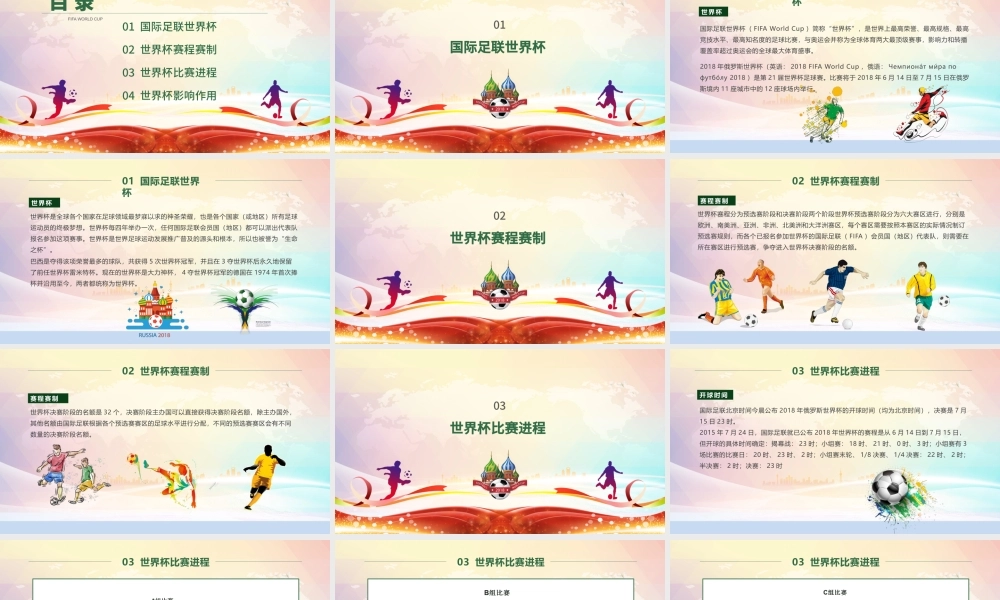 激战世界杯决战俄罗斯足球赛事宣传PPT模板.pptx