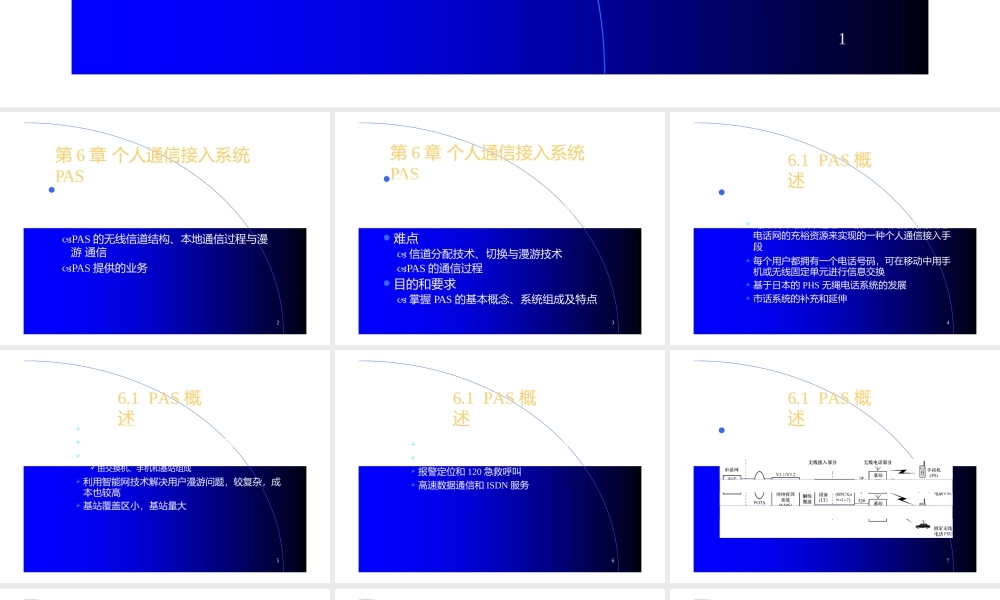 个人通信接入系统PAS.pptx