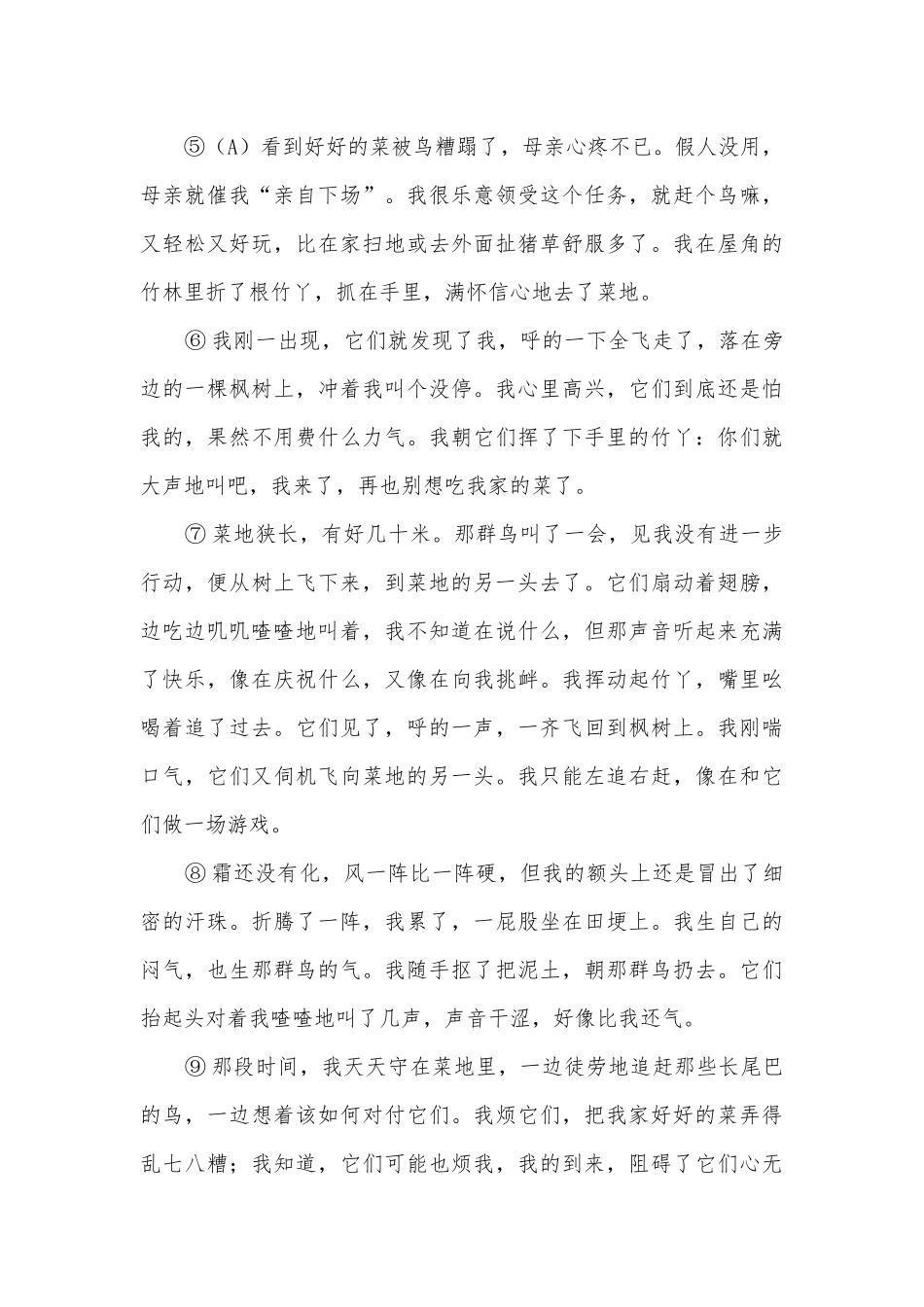 2023年中考语文一轮复习：记叙文阅读专题练习部编人教版九年级总复习.docx_第2页