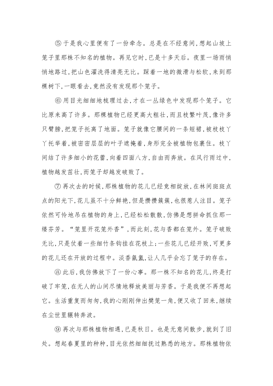 2023中考一轮散文阅读针对性训练语文试题及答案部编人教版九年级总复习.docx_第2页