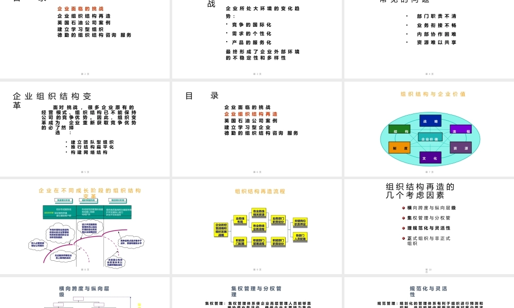 企业组织结构再造——构建企业的组织优势.pptx