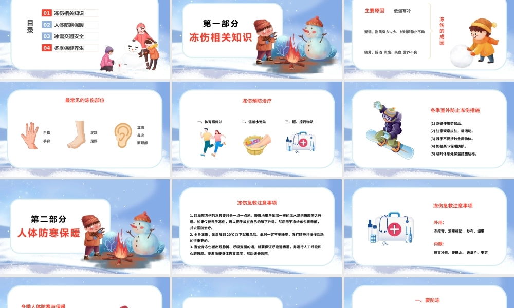 冬季防寒保暖主题安全教育PPT防寒防冻注意保暖PPT课件（带内容）.pptx