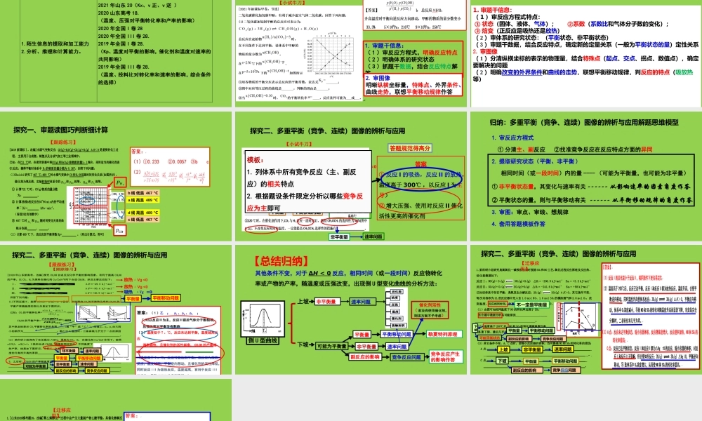 新高考背景下2022-2023届高三化学平衡图像解题模型建构及分析应用.pptx