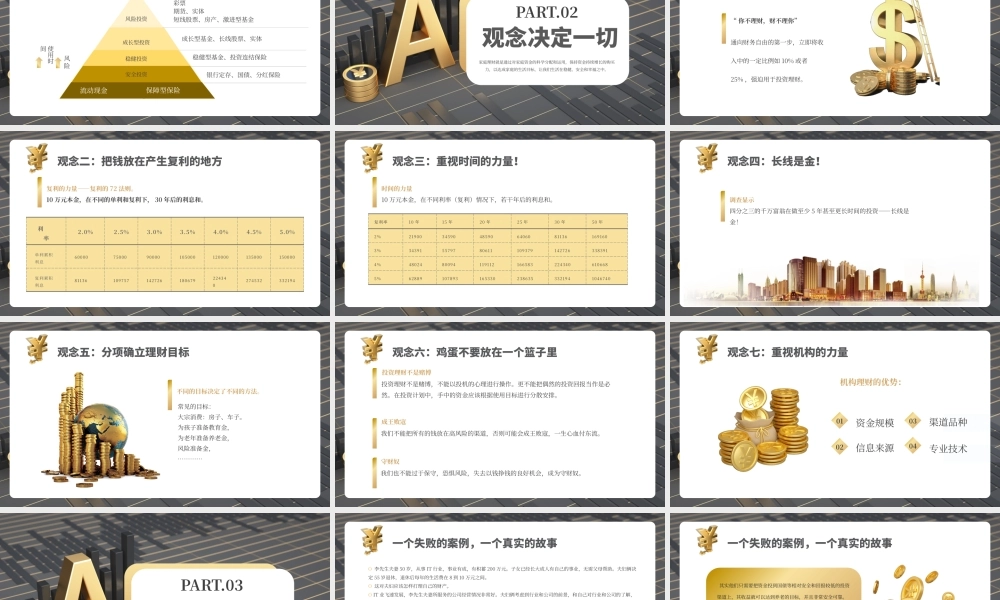 黄色创意保险与家庭理财PPT模板.pptx