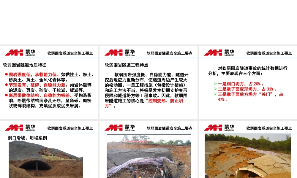 软弱围岩隧道安全施工要点-给隧道班组长交底.pptx