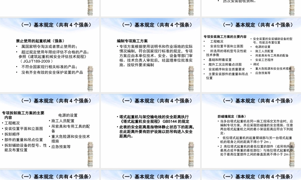 JGJ196-XXXX塔式起重机安装、拆除、使用安全技术规范.ppt
