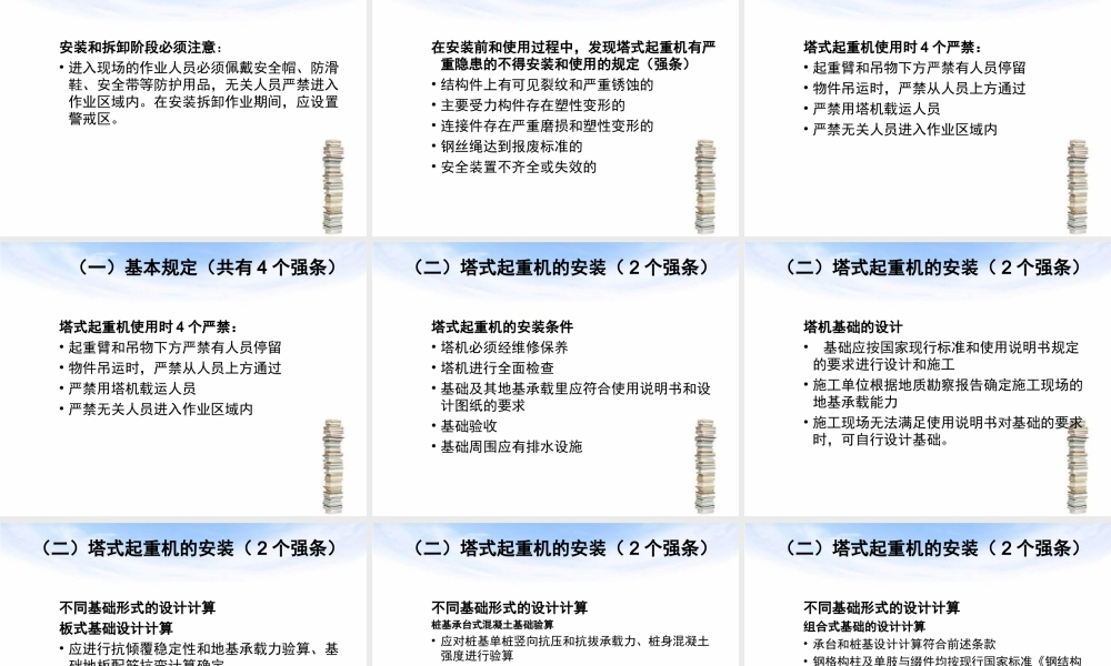 JGJ196-XXXX塔式起重机安装、拆除、使用安全技术规范.ppt