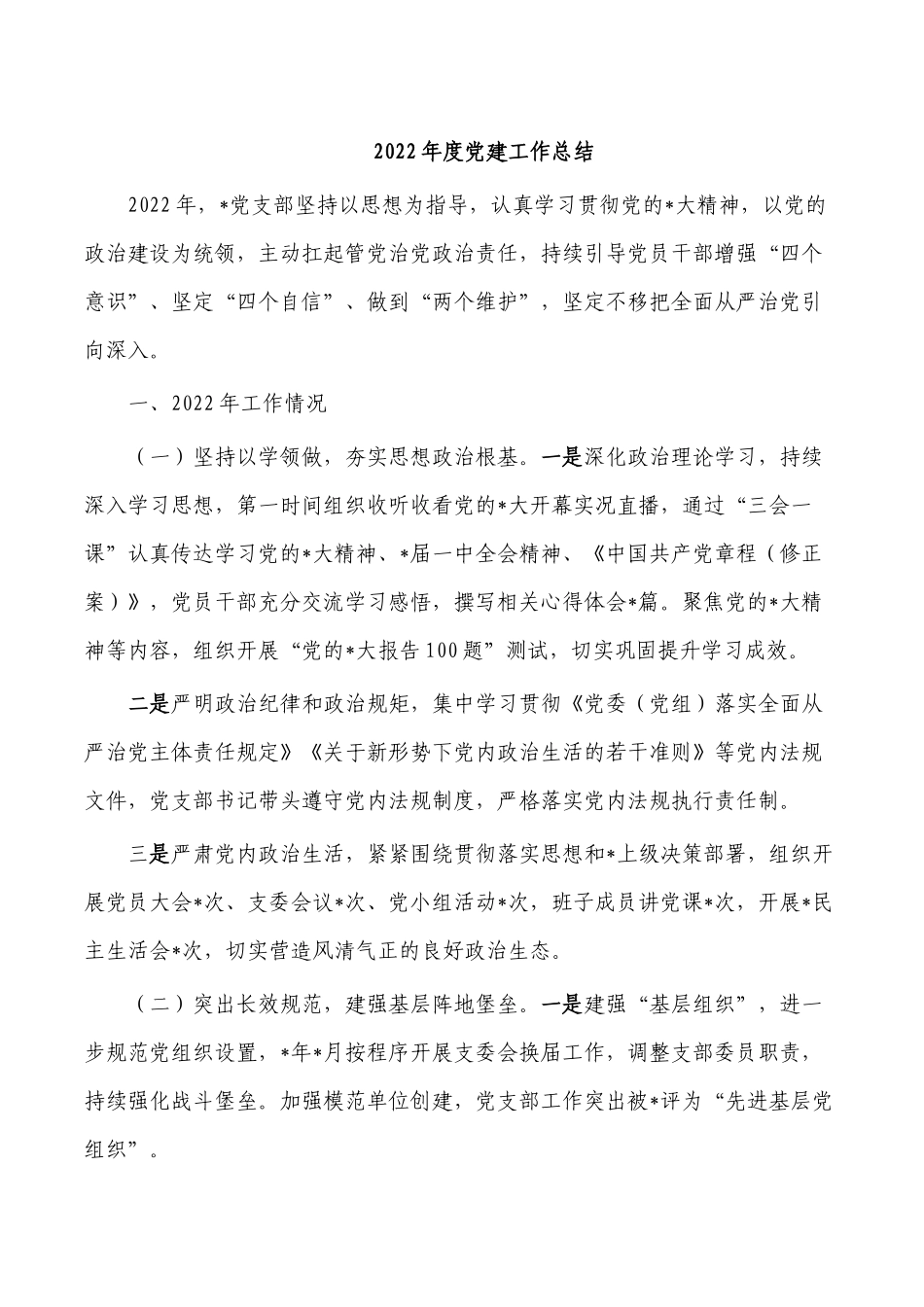 2022年度党建工作总结.docx_第1页