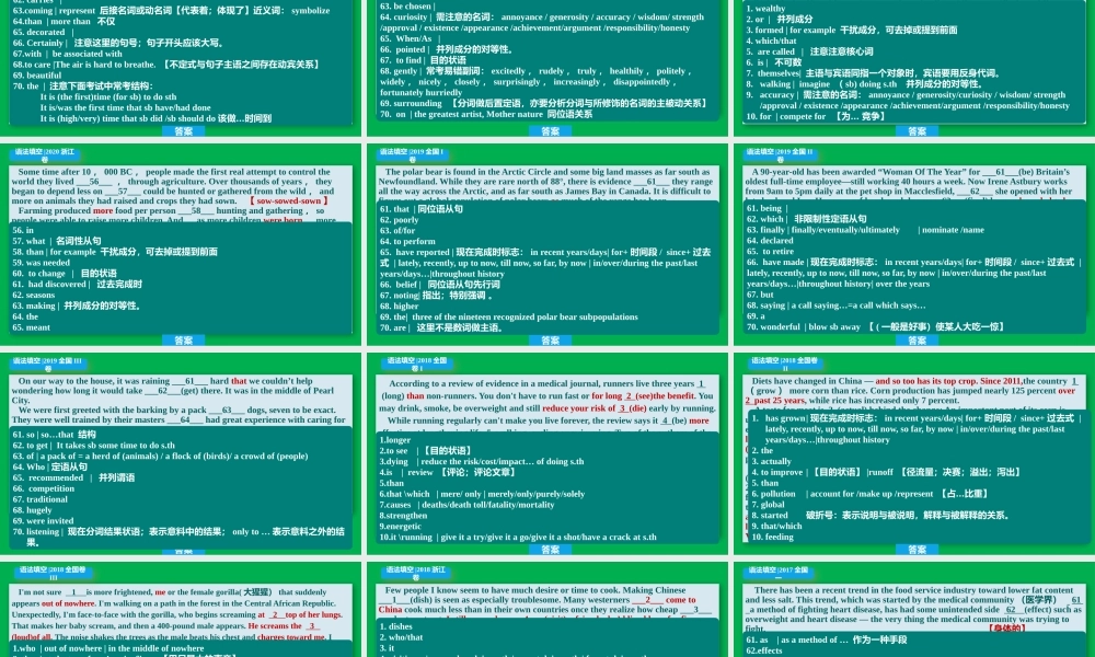 2015-2022高考英语语法填空精准解析.pptx