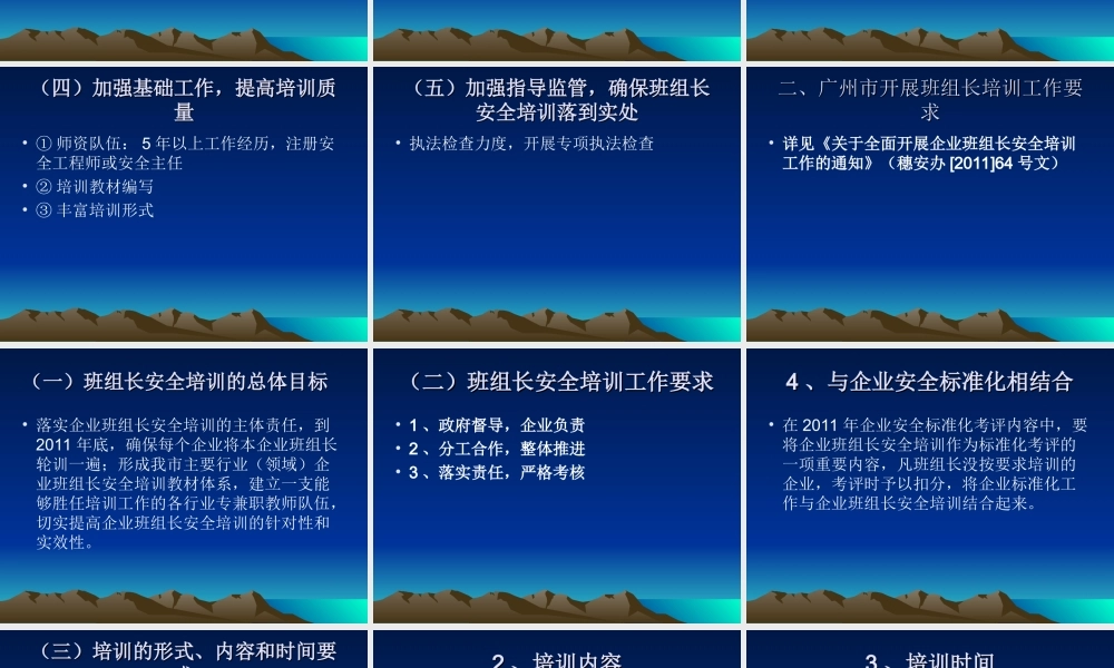 企业班组长安全培训相关要求.ppt