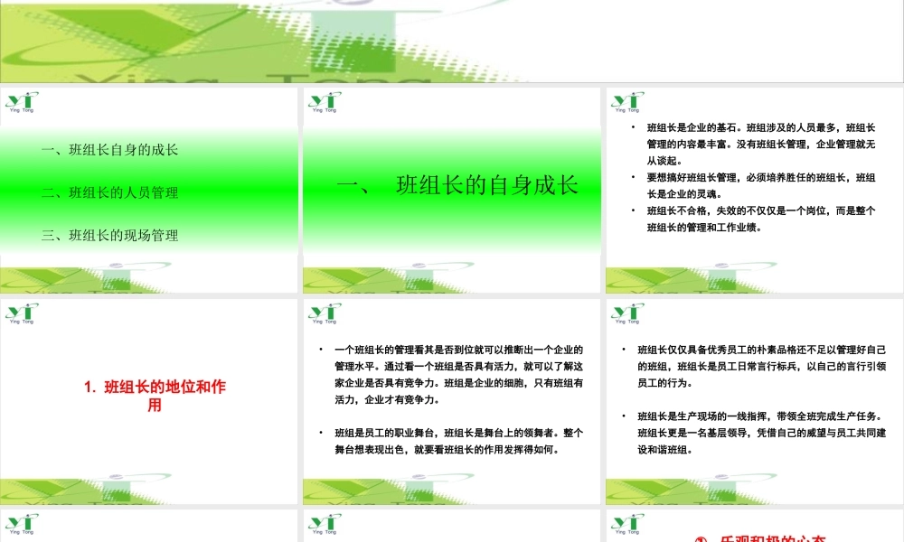 如何当好一个班组长.ppt