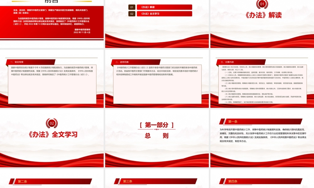 2022《中医药统计工作管理办法(试行)》全文学习PPT课件（带内容）.pptx