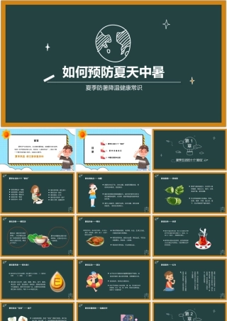 如何预防夏天中暑PPT夏季防暑降温健康常识PPT课件（带内容）.pptx