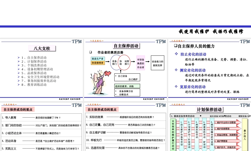 TPM八大支柱(PPT27页).ppt