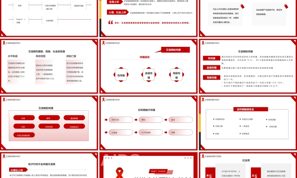 世界艾滋病日知识讲座PPT共抗艾滋共享健康PPT课件（带内容）.pptx