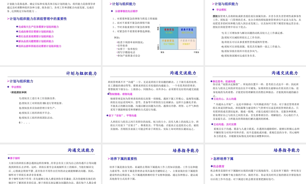 优秀班组长成长模型分析.ppt