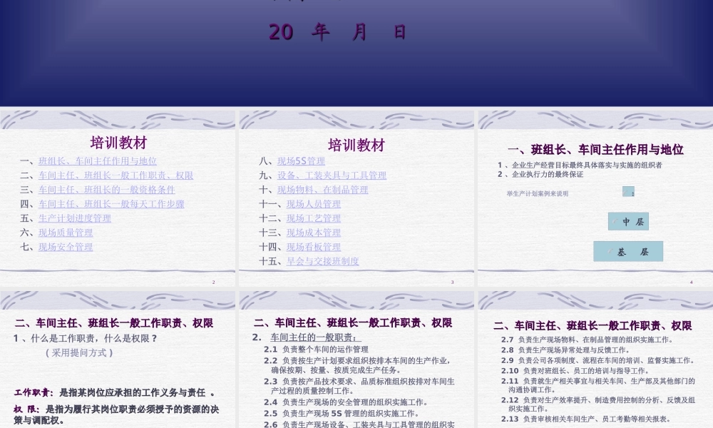 车间主任_班组长培训教材.ppt
