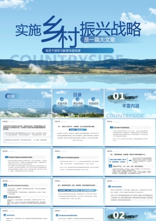 乡村振兴实践成效PPT实施乡村振兴战略是一篇大文章PPT课件（带内容）.pptx