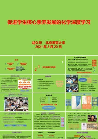 专家讲座《促进学生核心素养发展的化学深度学习》2021年8月.pptx