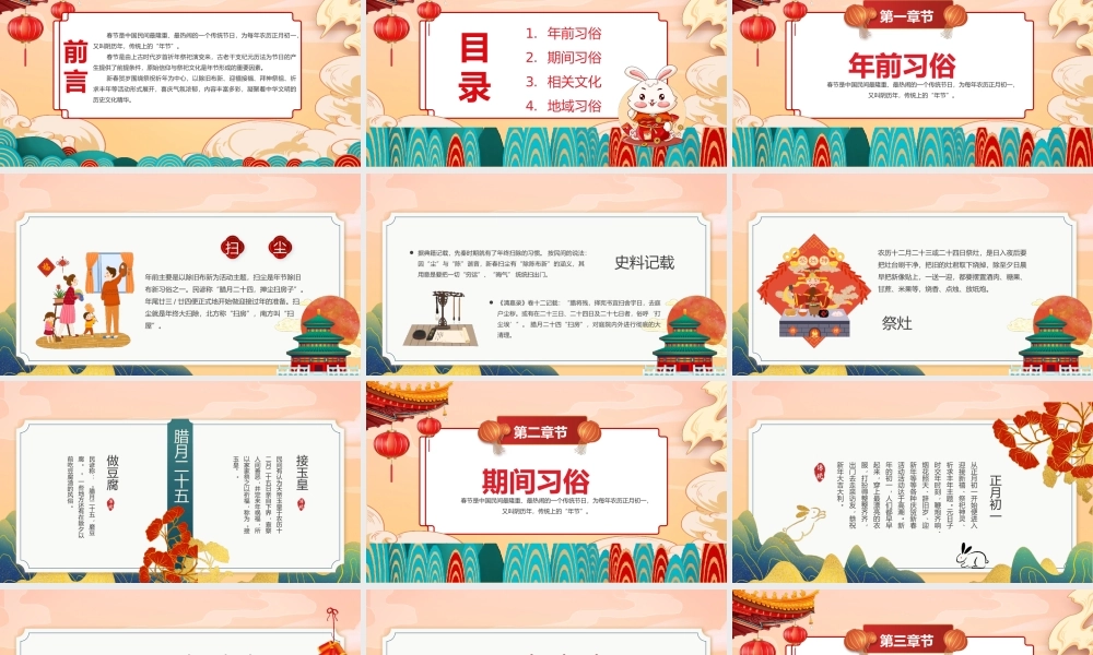 2023年春节习俗传统节日之春节习俗介绍课件PPT模板下载.pptx