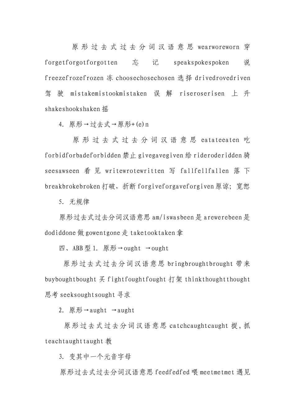初中英语动词不规则变化表归纳.docx_第2页