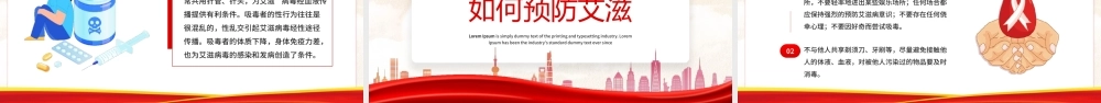 艾滋病预防知识PPT模板.pptx