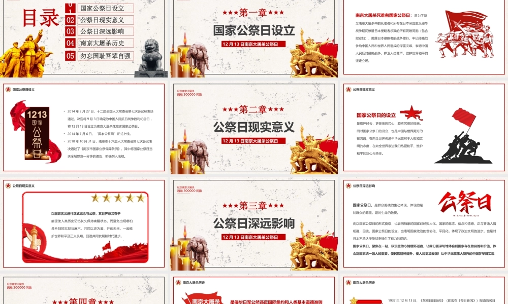 12月13日国家公祭日培训PPT设立国家公祭日现实意义PPT课件（带内容）.pptx