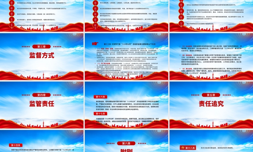 XX县领导干部“八小时以外”活动监督管理办法重点内容学习PPT课件（带内容）.pptx