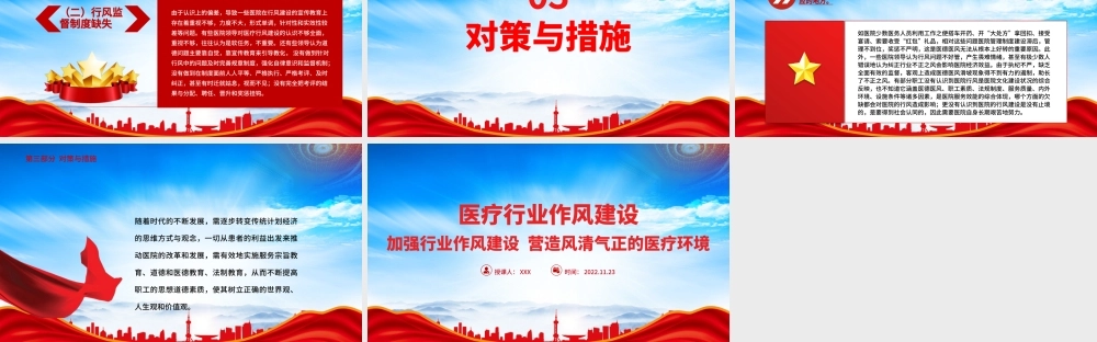 医疗行业作风建设PPT医院加强行业作风建设营造风清气正的医疗环境工作总结PPT课件（带内容）.pptx