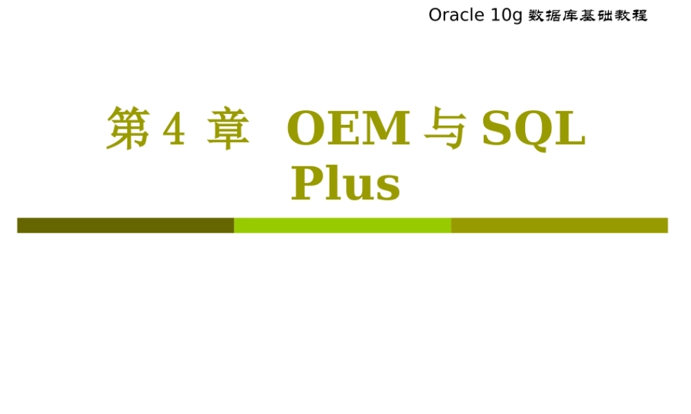 OEM与SQL Plus内容简介.ppt