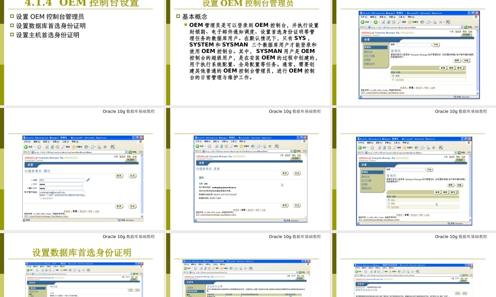OEM与SQL Plus内容简介.ppt
