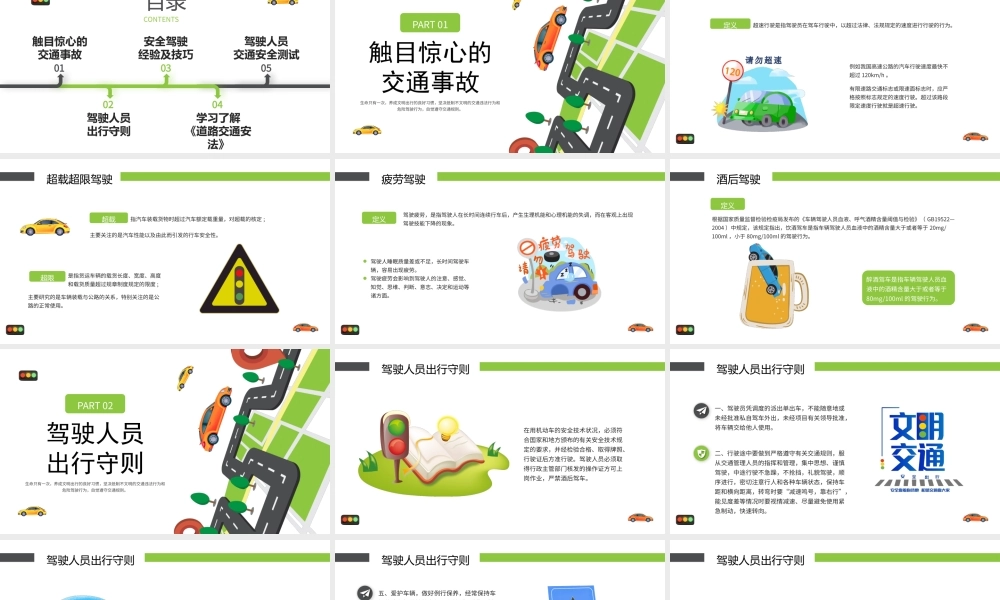 全国交通安全日驾驶员培训PPT手握方向盘责任终于山PPT课件（带内容）.pptx