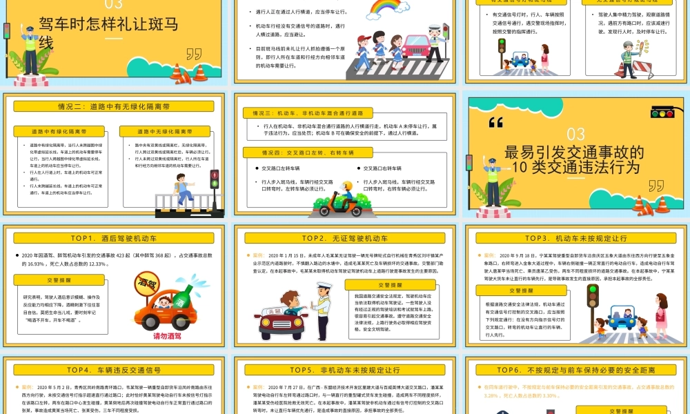 全国交通安全日守法规知礼让安全文明出行PPT课件（带内容）.pptx