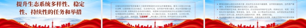 提升生态系统多样性、稳定性、持续性PPT我国生态系统保护工作取得历史性成就PPT课件（带内容）.pptx