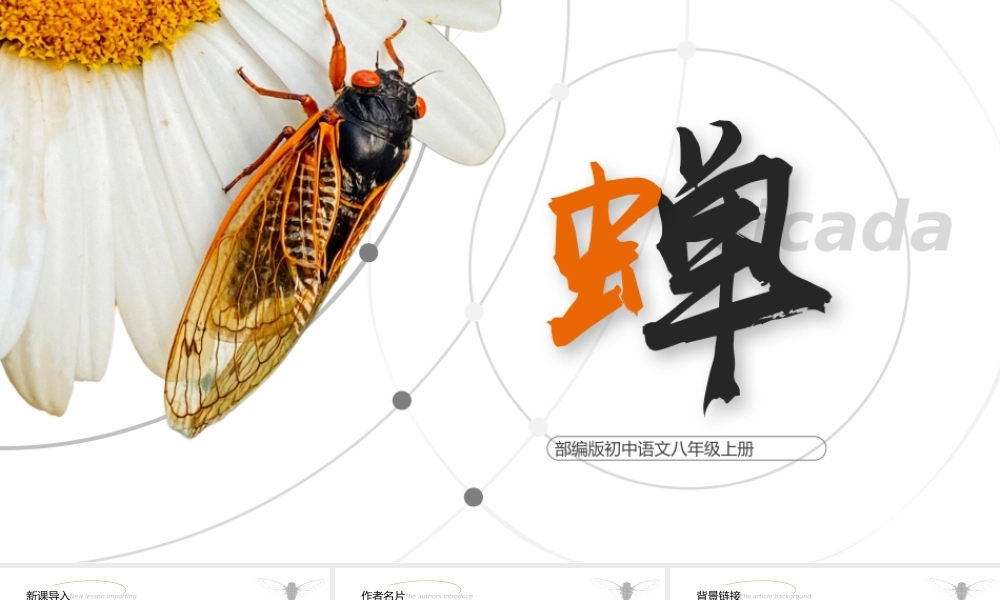 初中语文部编版八年级上册《蝉》公开课教学通用课件.pptx