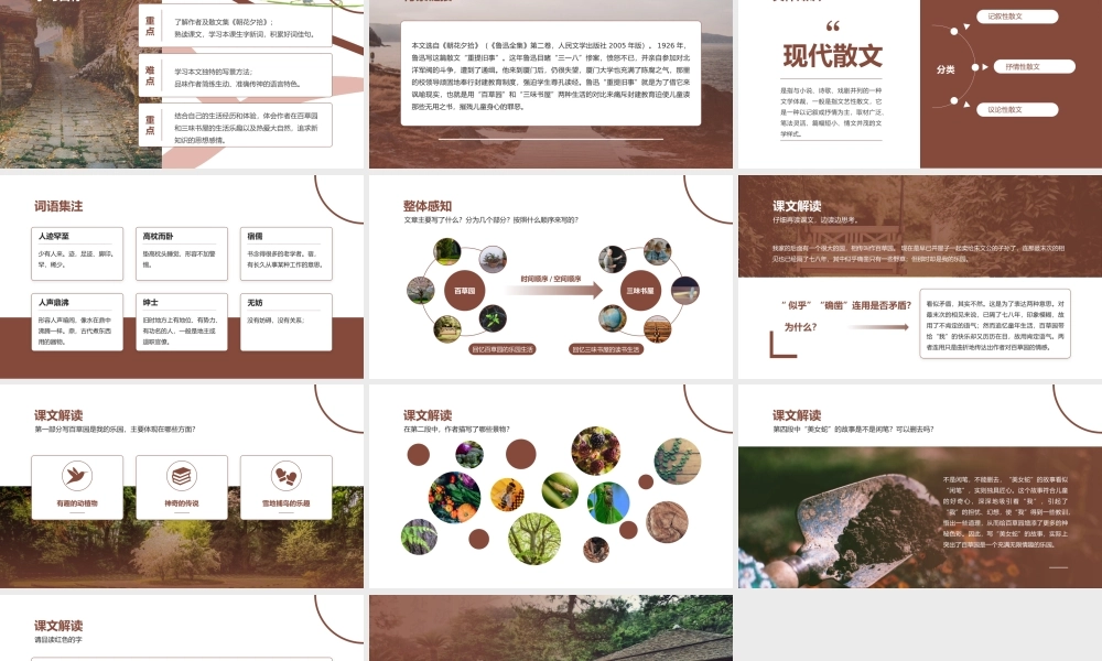 初中语文部编版七年级上册《从百草园到三味书屋》教学课件.pptx
