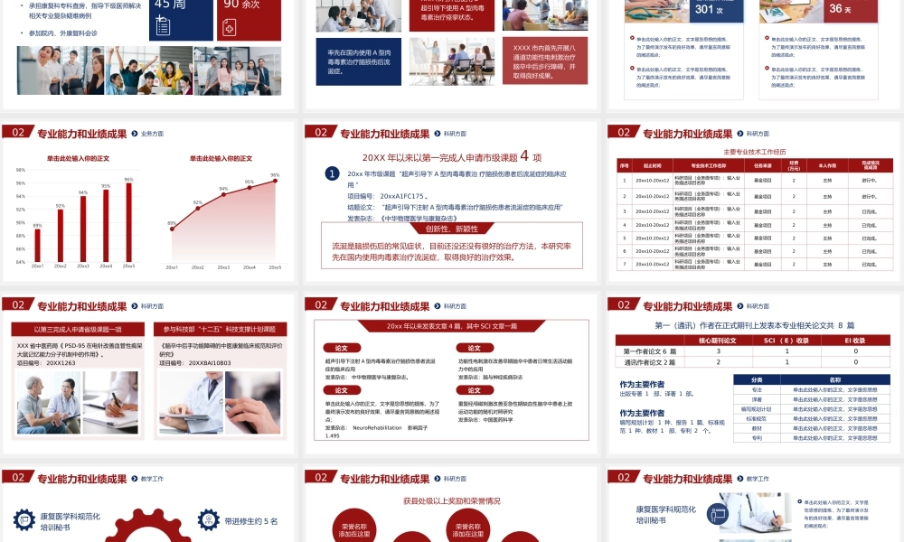 医生职称评定述职报告答辩PPT课件（带内容）.pptx