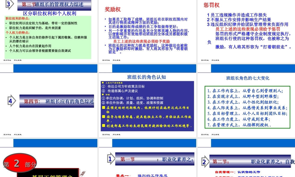 班组长管理培训课件.ppt