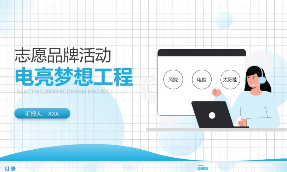 电力行业工作总结PPT志愿品牌活动电亮梦想工程PPT课件（带内容）.pptx