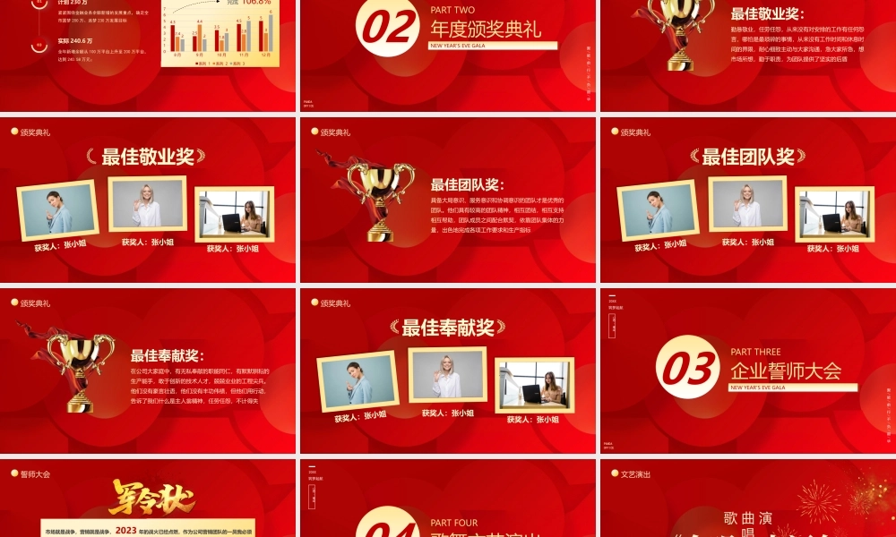 年终颁奖誓师大会PPT课件（带内容）.pptx