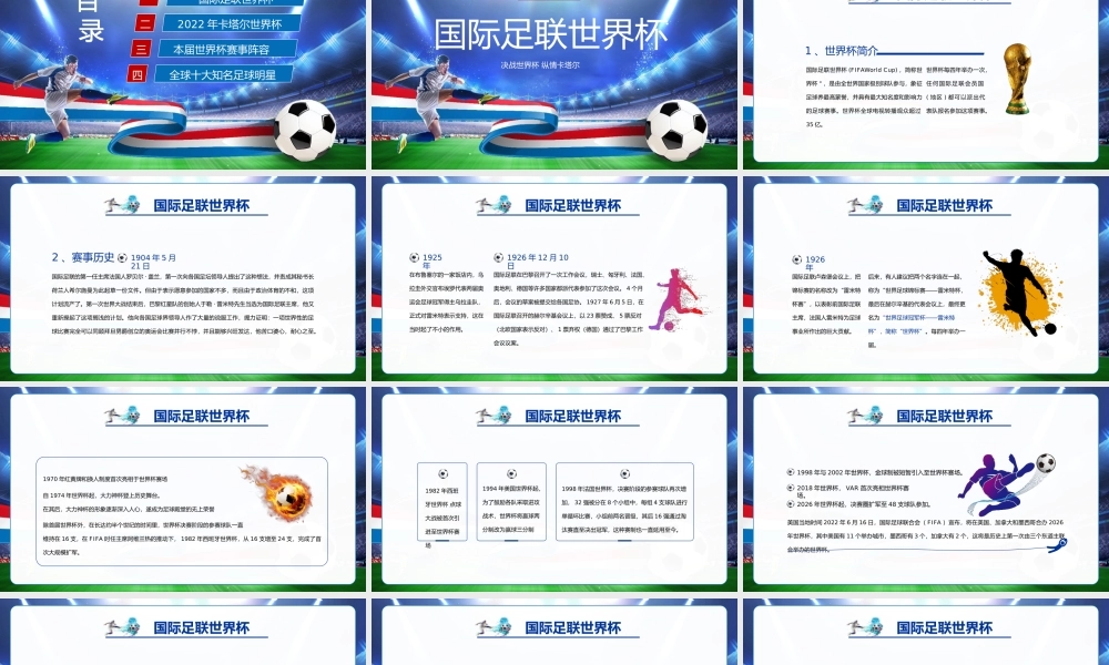简约卡塔尔世界杯主题PPT.pptx
