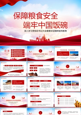 保障粮食安全端牢中国饭碗全国粮食安全主题宣传教育ppt.pptx