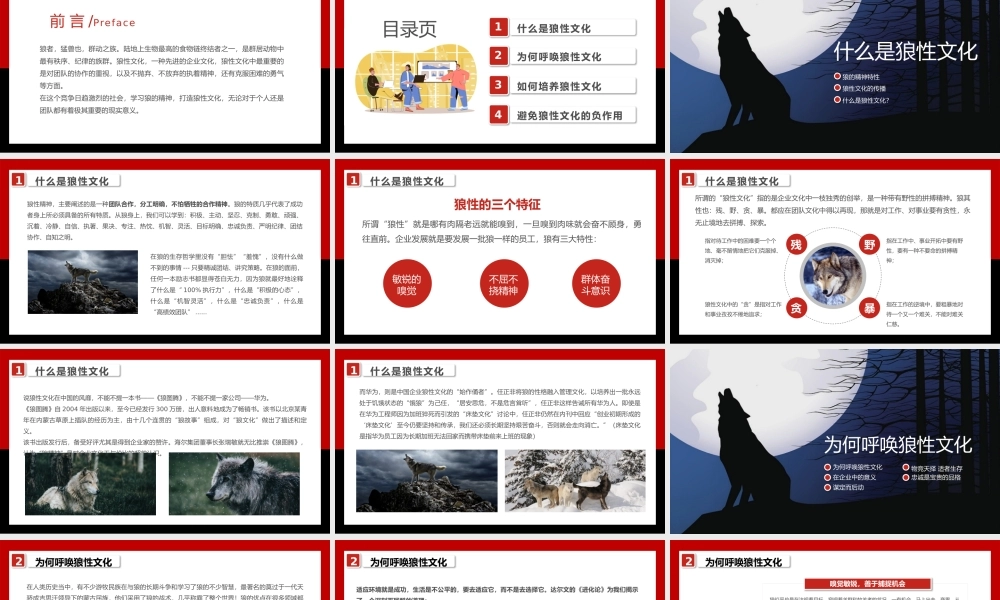 狼性文化精神企业文化建设培训PPT.pptx