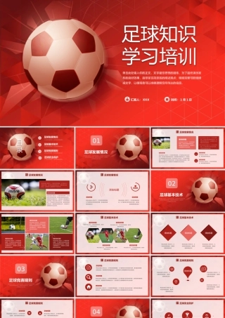 足球知识学习培训PPT模板.pptx