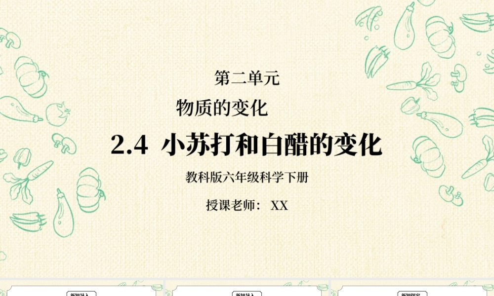 教科版六年级科学下册第二单元《物质的变化-小苏打和白醋的变化》PPT课件.pptx