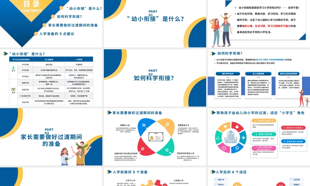 蓝色幼小衔接主题教育通用模板.pptx