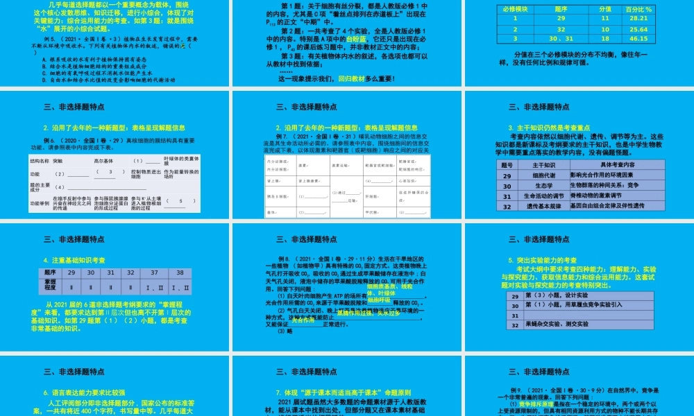 2021年高考生物全国I卷试题分析及2022届高三二轮复习策略.pptx