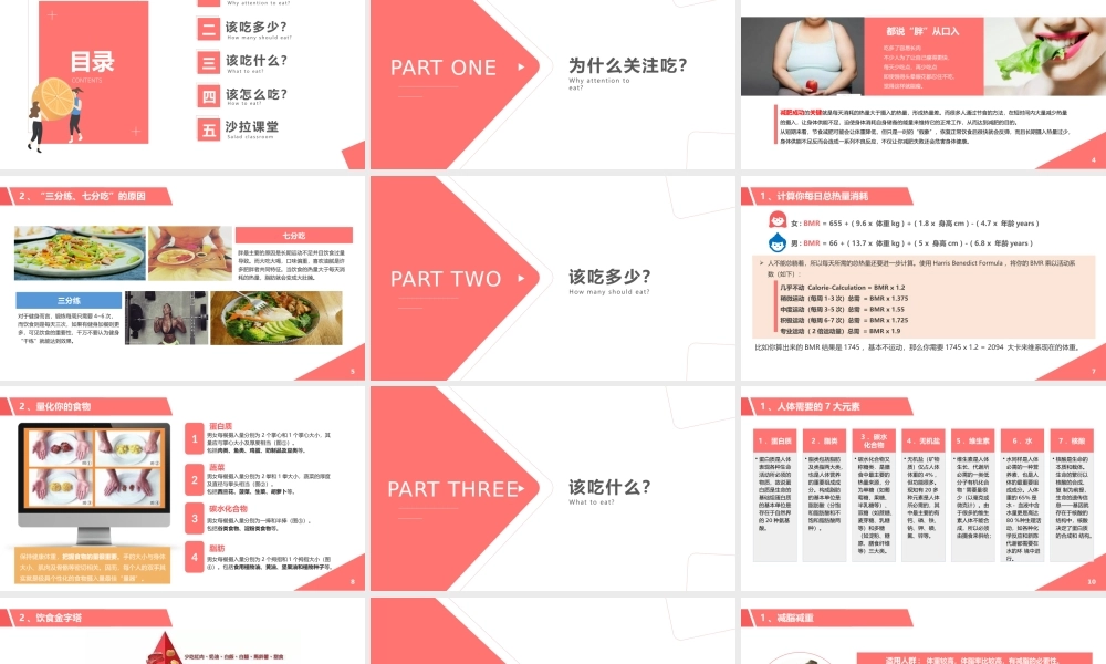 25D扁平化立体吃出维秘好身材健康饮食营养平衡PPT.pptx